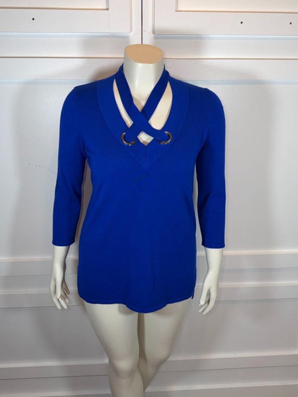 Cable & Gauge Women's Tunic Top M Blue
